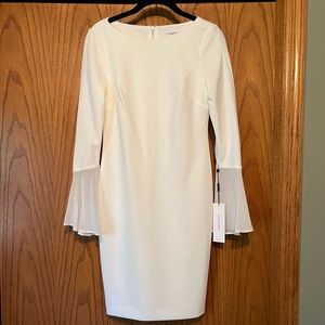 Calvin Klein Petite Bell-Sleeve Sheath Dress